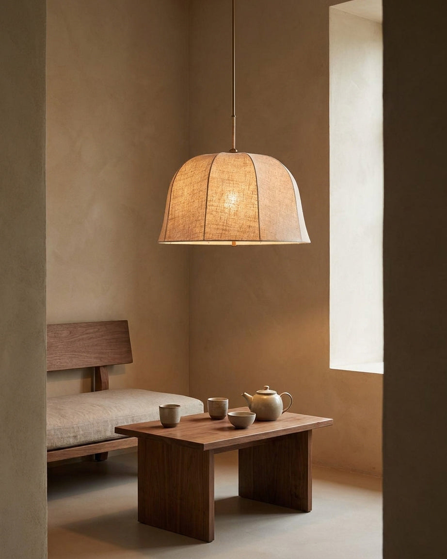 Elvoro Curated Iron & Glass Pendant Light – spatial dining room perspective