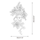 Elysia Bloom Curated Iron & Glass Wall Sconce – macro detail view