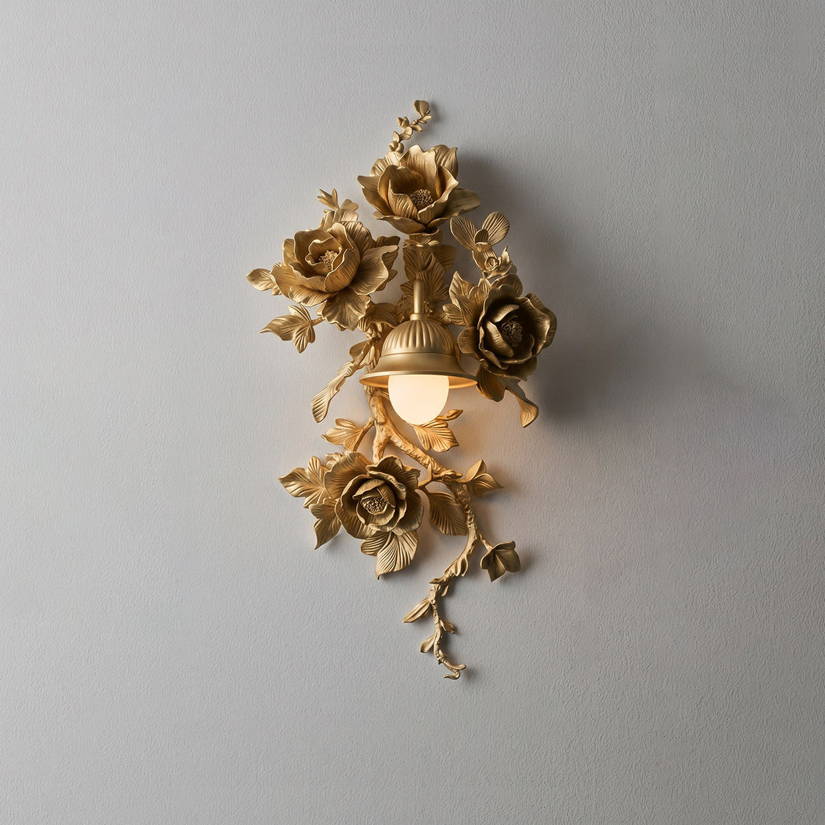 Elysia Bloom Curated Iron & Glass Wall Sconce – W 30cm x H 60cm  W 11.8 x H 23.6 finish configuration