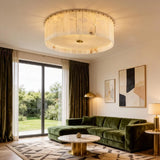 Ceiling Light View 7 | Luxury Marble & Solid Brass Flush Mount Ceiling Light | Minimalist Designer Cloud Ceiling Lamp | JINSHE Elysian | JINSHE