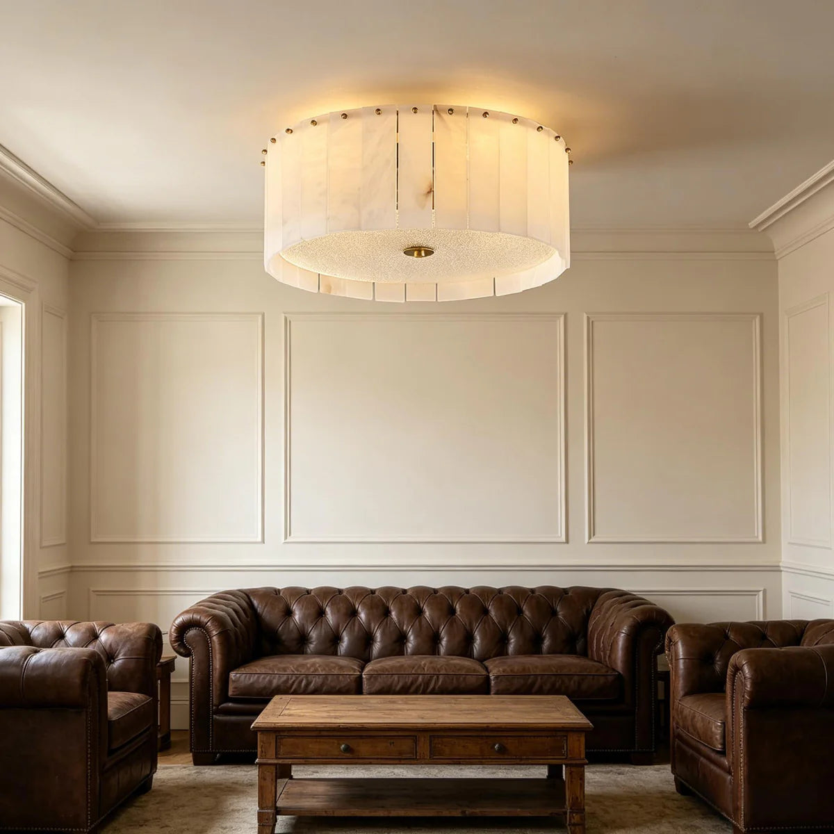 Ceiling Light View 8 | Luxury Marble & Solid Brass Flush Mount Ceiling Light | Minimalist Designer Cloud Ceiling Lamp | JINSHE Elysian | JINSHE