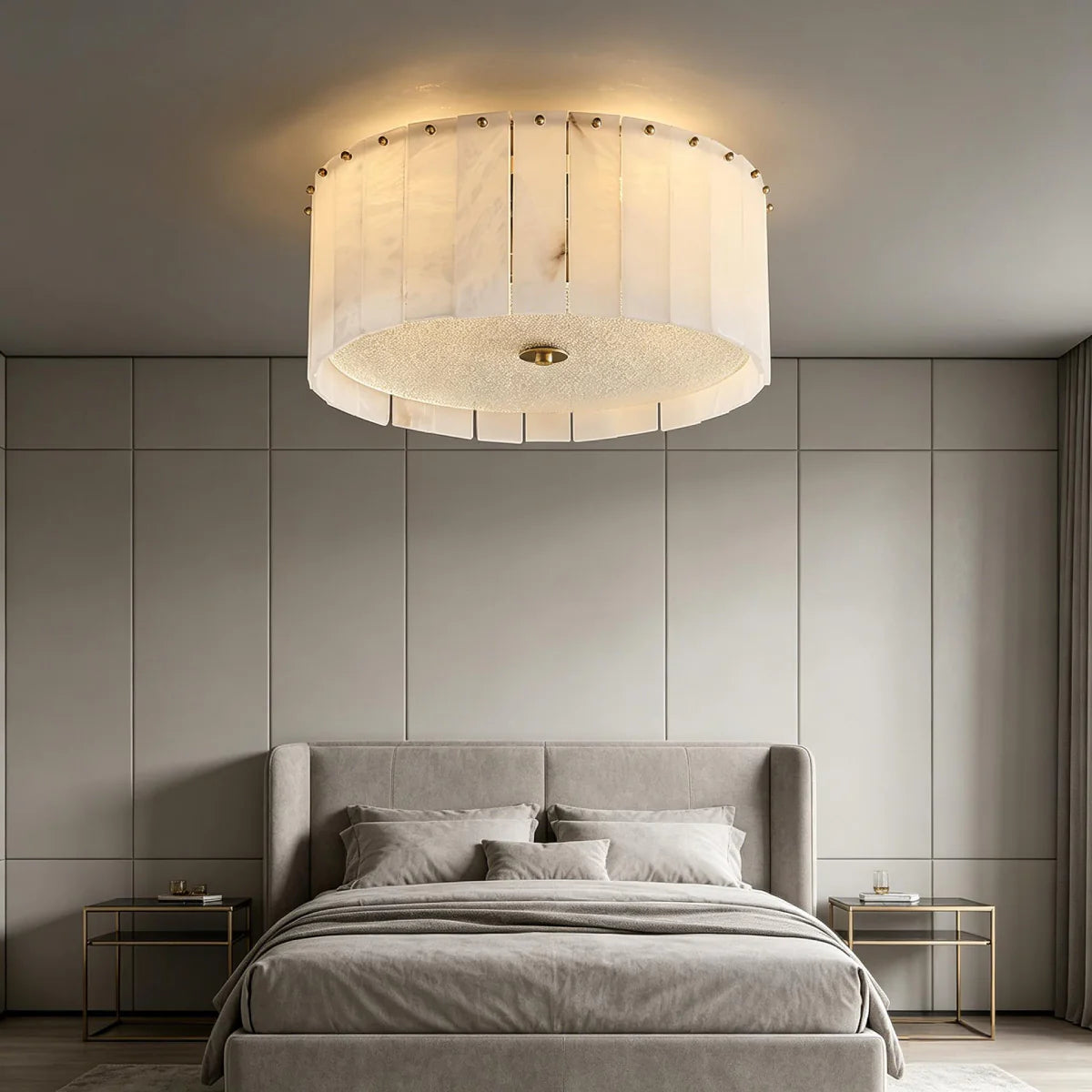 Ceiling Light View 9 | Luxury Marble & Solid Brass Flush Mount Ceiling Light | Minimalist Designer Cloud Ceiling Lamp | JINSHE Elysian | JINSHE
