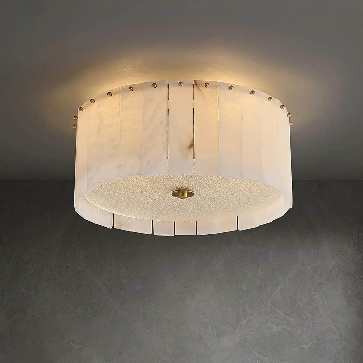 Ceiling Light View 4 | Luxury Marble & Solid Brass Flush Mount Ceiling Light | Minimalist Designer Cloud Ceiling Lamp | JINSHE Elysian | JINSHE