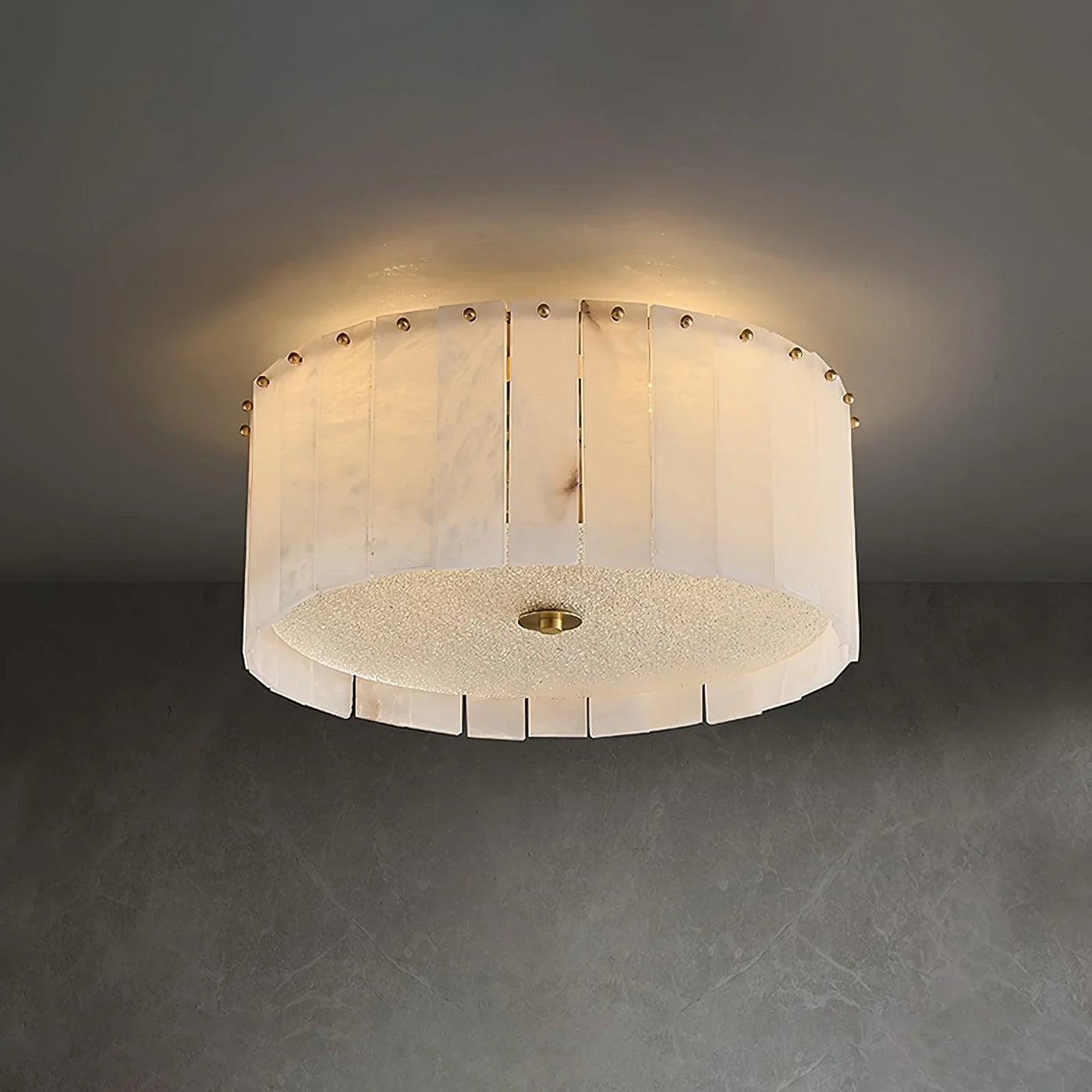 Ceiling Light View 3 | Luxury Marble & Solid Brass Flush Mount Ceiling Light | Minimalist Designer Cloud Ceiling Lamp | JINSHE Elysian | JINSHE
