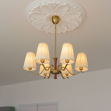 Elysian Glow Curated Iron & Glass Chandelier
