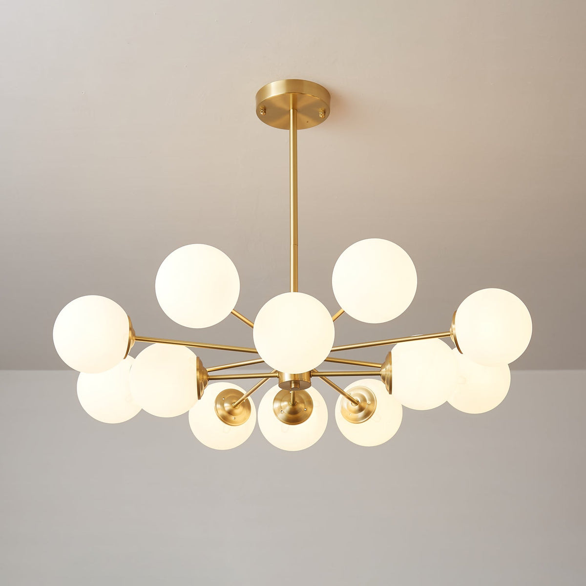 Elysium Curated Mouth-Blown Frosted Glass Chande – handcrafted surface texture #1