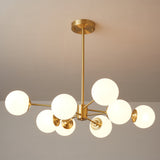 Elysium Curated Mouth-Blown Frosted Glass Chande – dimensional scale reference