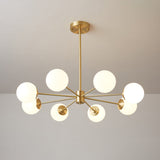 Elysium Curated Mouth-Blown Frosted Glass Chande – architectural ceiling profile #1