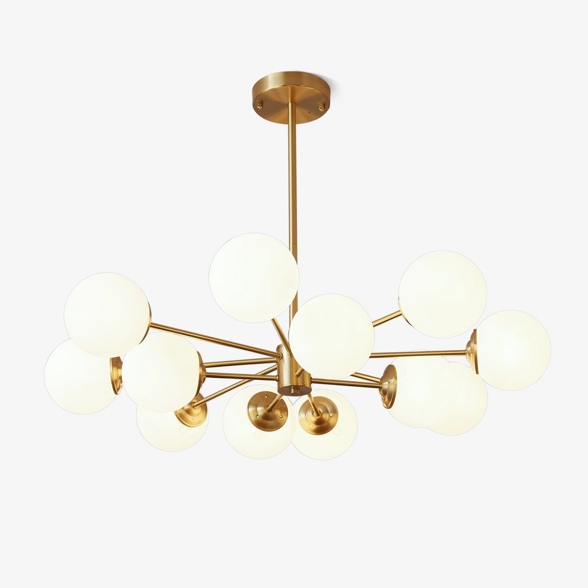 Elysium Curated Mouth-Blown Frosted Glass Chande – Mouth-Blown Frosted Glass Chandelier