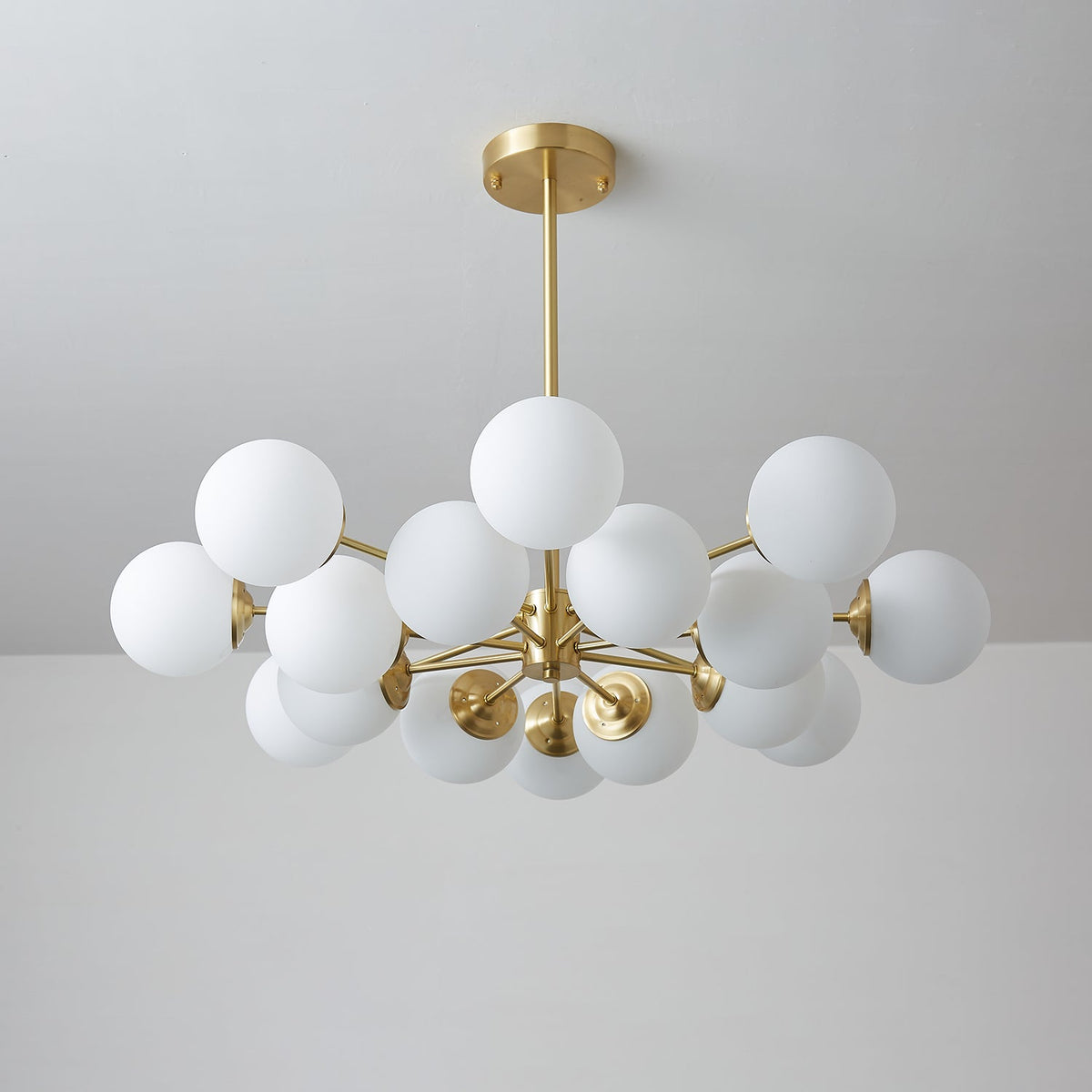Elysium Curated Mouth-Blown Frosted Glass Chande – handcrafted surface texture