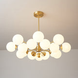 Elysium Curated Mouth-Blown Frosted Glass Chande – 8+8-Lights ∅ 37.8 x H 23.6 finish configuration