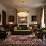 K9 Bohemian Crystal craftsmanship detail on Empire Curated K9 Bohemian Crystal Chandelier