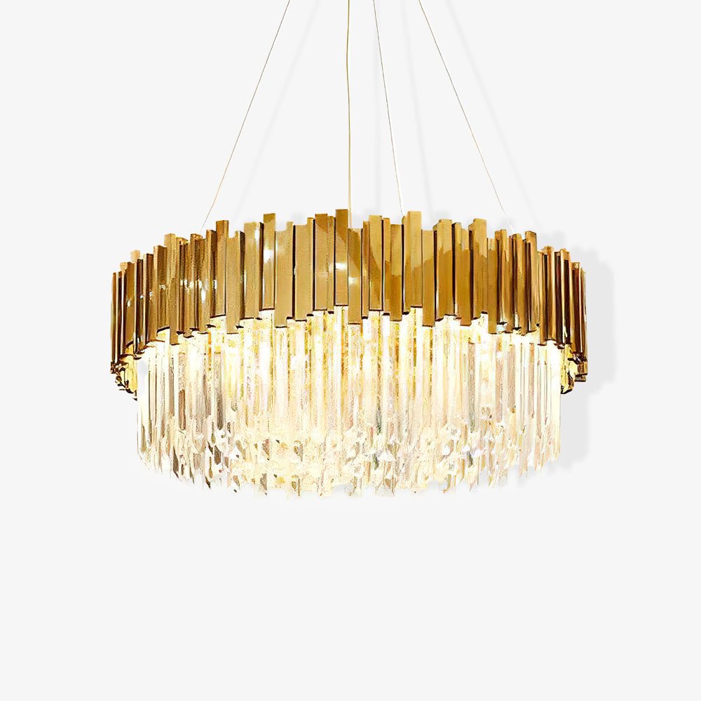 Empire Curated K9 Bohemian Crystal Chandelier – full fixture elevation view