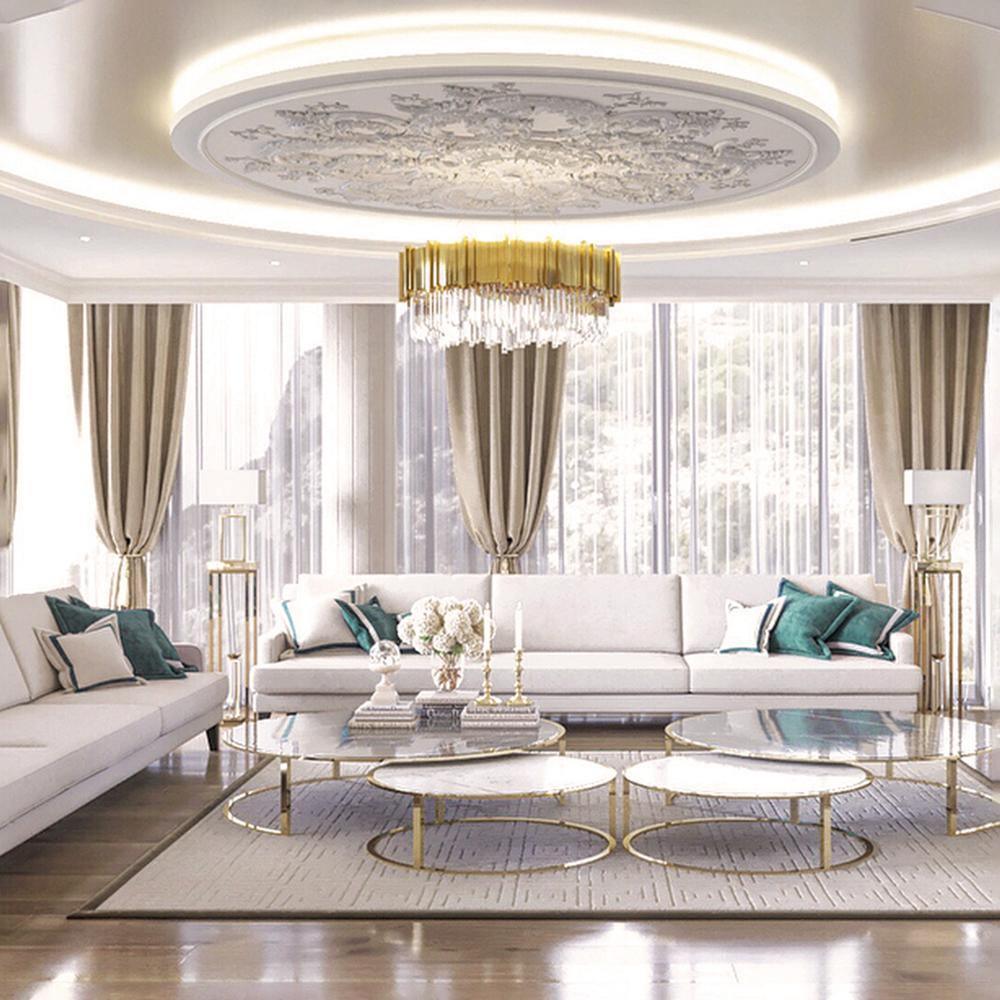 Empire Curated K9 Bohemian Crystal Chandelier – dimensional scale reference