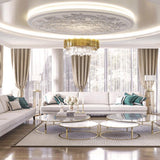 Empire Curated K9 Bohemian Crystal Chandelier – dimensional scale reference