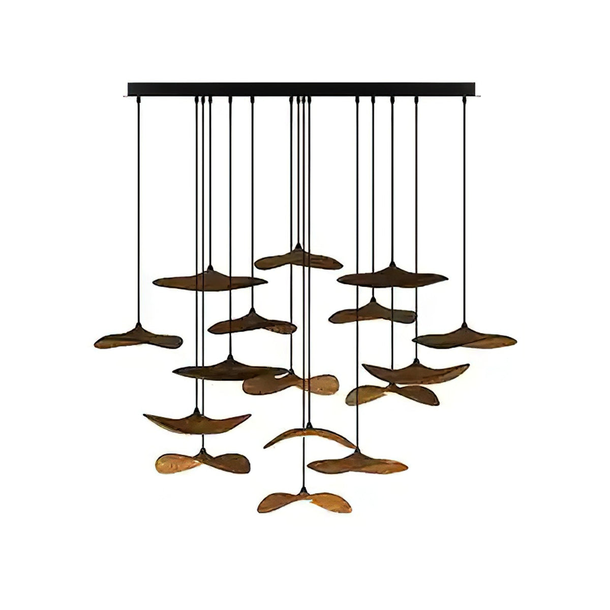 Empty Leaf Curated Solid Hardwood Chandelier – 1Head ∅ 13 x H 3.1 finish configuration