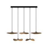 Empty Leaf Curated Solid Hardwood Chandelier – spatial dining room perspective #1