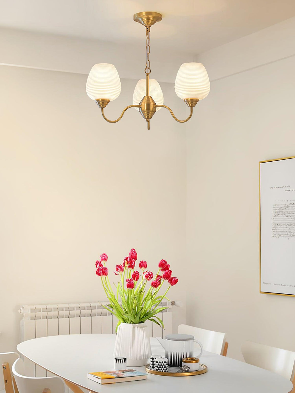 Endon Alton Curated Mouth-Blown Frosted Glass Ch – structural canopy joint detail