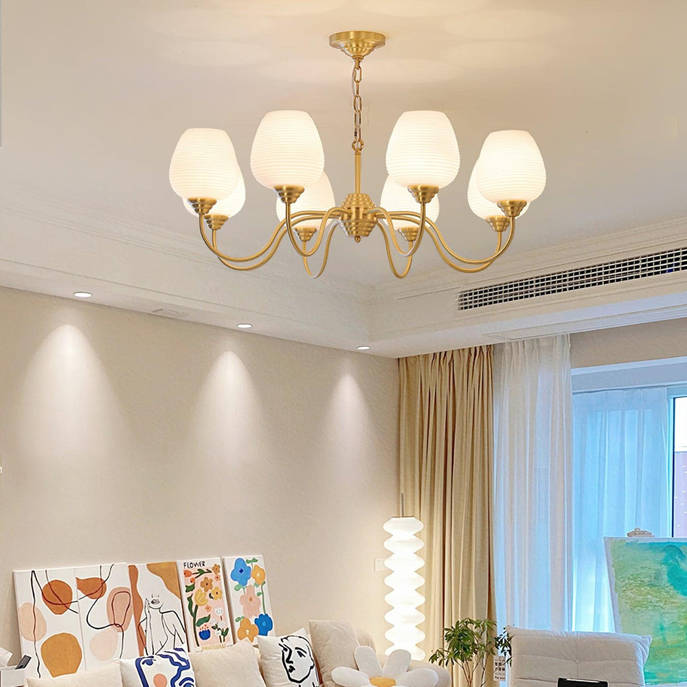 Endon Alton Curated Mouth-Blown Frosted Glass Ch
