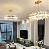Enos Crystal Curated K9 Bohemian Crystal Chandel – full fixture elevation view