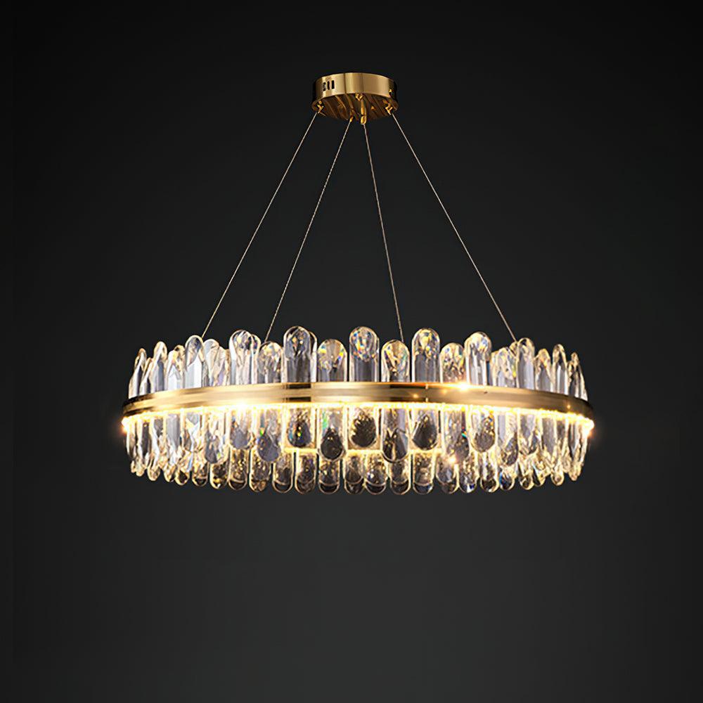 Enos Crystal Curated K9 Bohemian Crystal Chandel – Round style ∅ 23.6 x H 7.9  Dia 60cm x H finish configuration