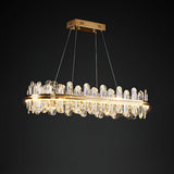 Enos Crystal Curated K9 Bohemian Crystal Chandel – Long style L 31.5 x W 13.8 x H 7.9  L 80 finish configuration