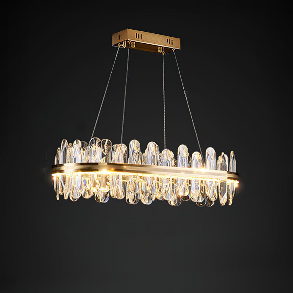Enos Crystal Curated K9 Bohemian Crystal Chandel – Round style ∅ 31.5 x H 7.9  Dia 80cm x H finish configuration