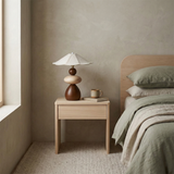 Equinox Curated Iron & Glass Table Lamp – dimensional scale reference