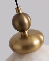 Equinox Alabaster Curated Alabaster Pendant Ligh – full fixture elevation view