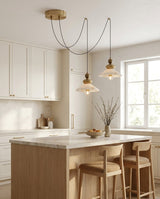 Equinox Alabaster Curated Alabaster Pendant Ligh – structural canopy joint detail