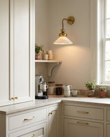 Equinox Alabaster Curated Alabaster Wall Sconce – structural canopy joint detail