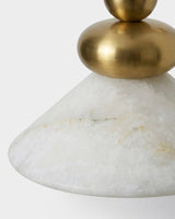 Equinox Alabaster Curated Alabaster Wall Sconce – side angled contour profile