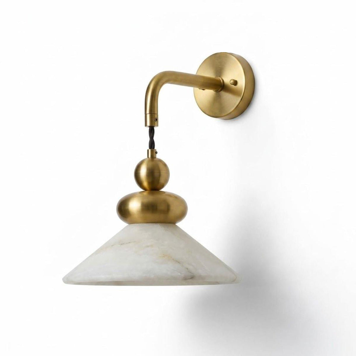 Equinox Alabaster Curated Alabaster Wall Sconce – W 25cm x H 25cm  W 9.8 x H 9.8 finish configuration