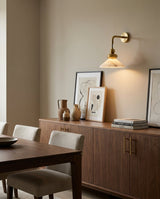 Equinox Alabaster Curated Alabaster Wall Sconce – handcrafted surface texture