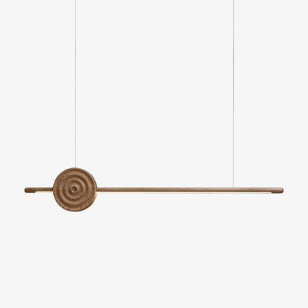 Erhu Wood Curated Optical Acrylic Chandelier