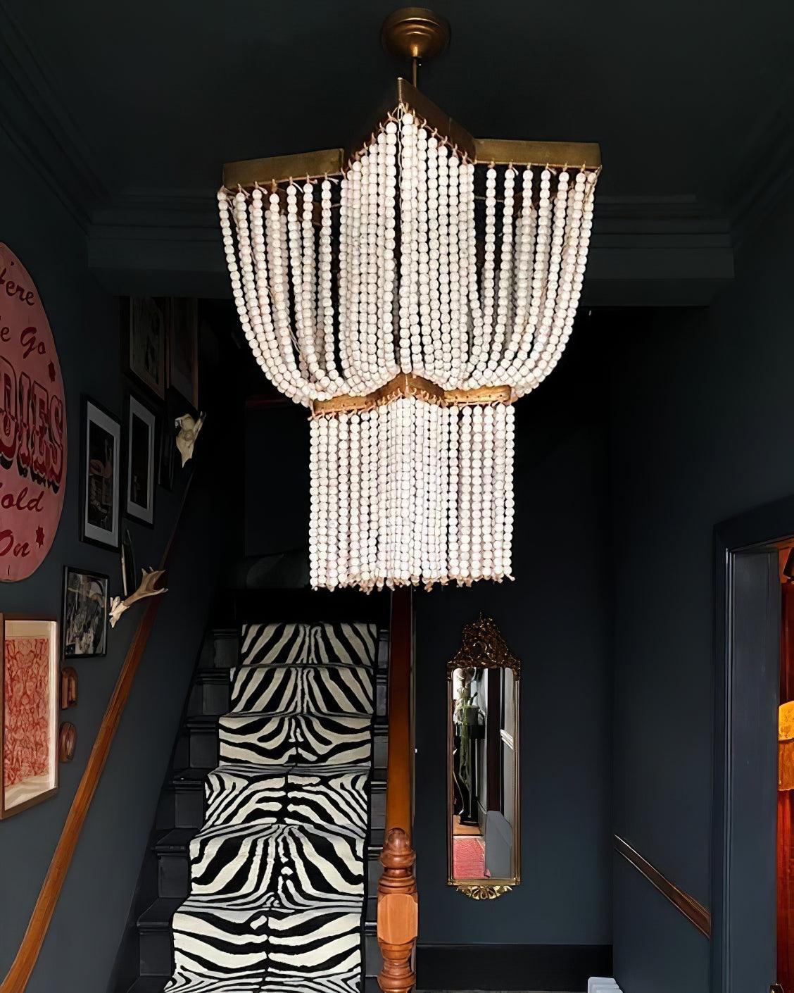 Estrella Curated Iron & Glass Chandelier – dimensional scale reference