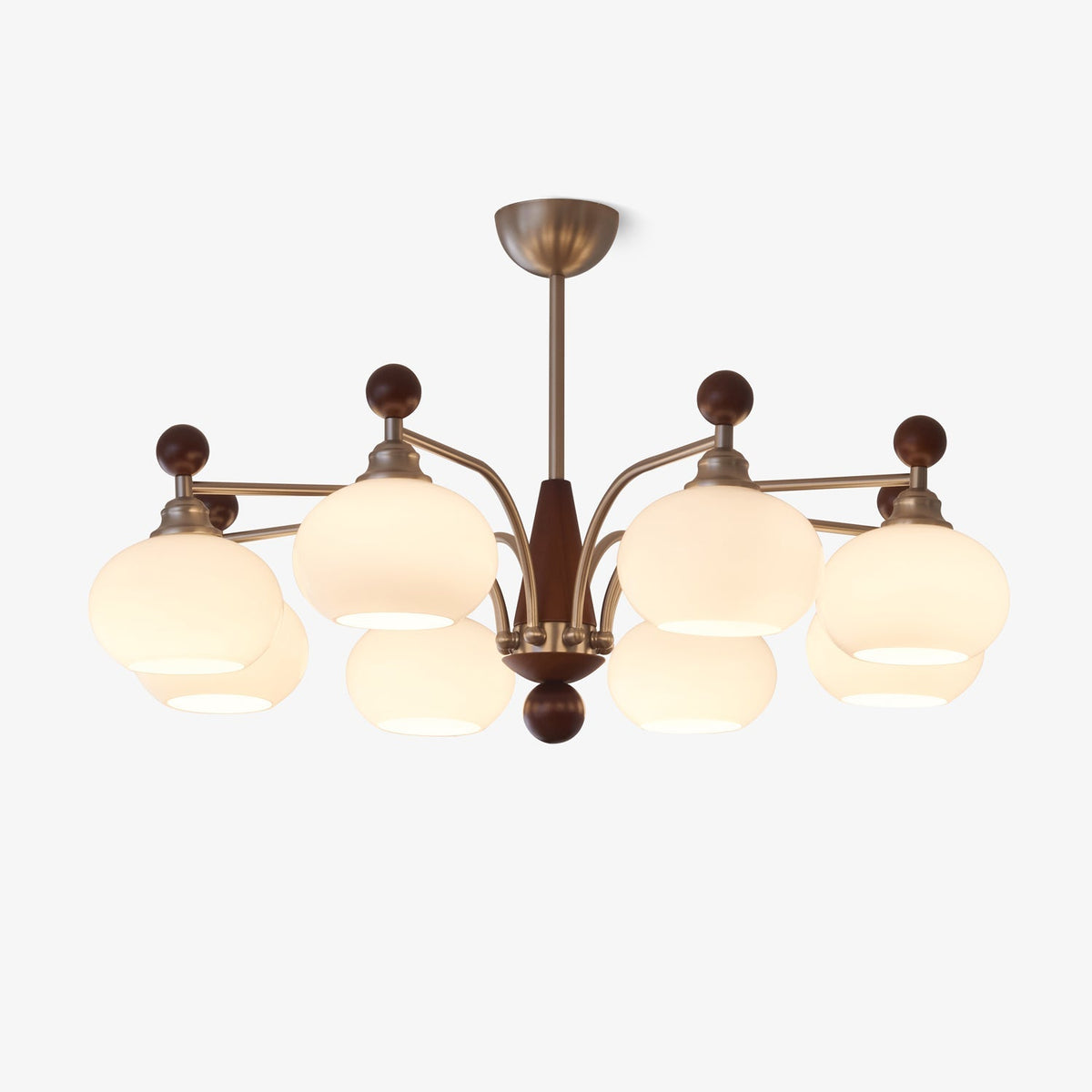 Ethereal Orbit Curated Mouth-Blown Frosted Glass – Mouth-Blown Frosted Glass Chandelier