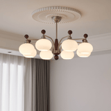 Ethereal Orbit Curated Mouth-Blown Frosted Glass installed in residential dining space