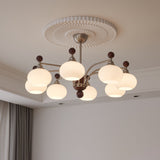 Ethereal Orbit Curated Mouth-Blown Frosted Glass warm illuminated room view