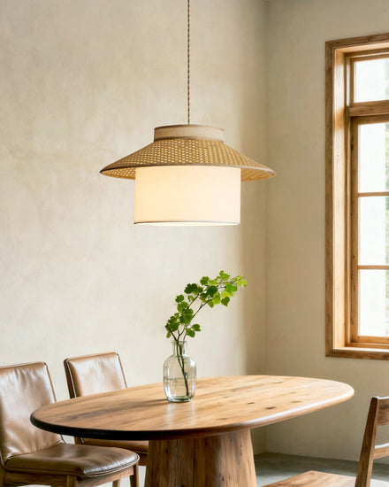 Ethereal Curated Woven Rattan Pendant Light