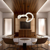 JINSHE Ethereal Wave Alabaster Chandelier | Grand Luxury Statement Light for Villa Living Room Chandelier - product image