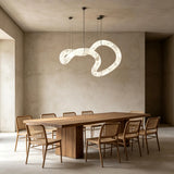 JINSHE Ethereal Wave Alabaster Chandelier | Grand Luxury Statement Light for Villa Living Room Chandelier - room scene