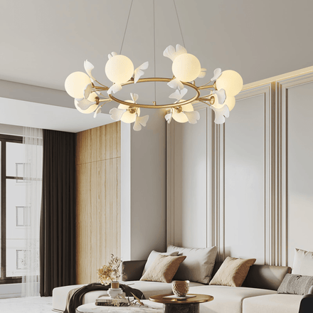 Evander Gingko Curated Mouth-Blown Frosted Glass