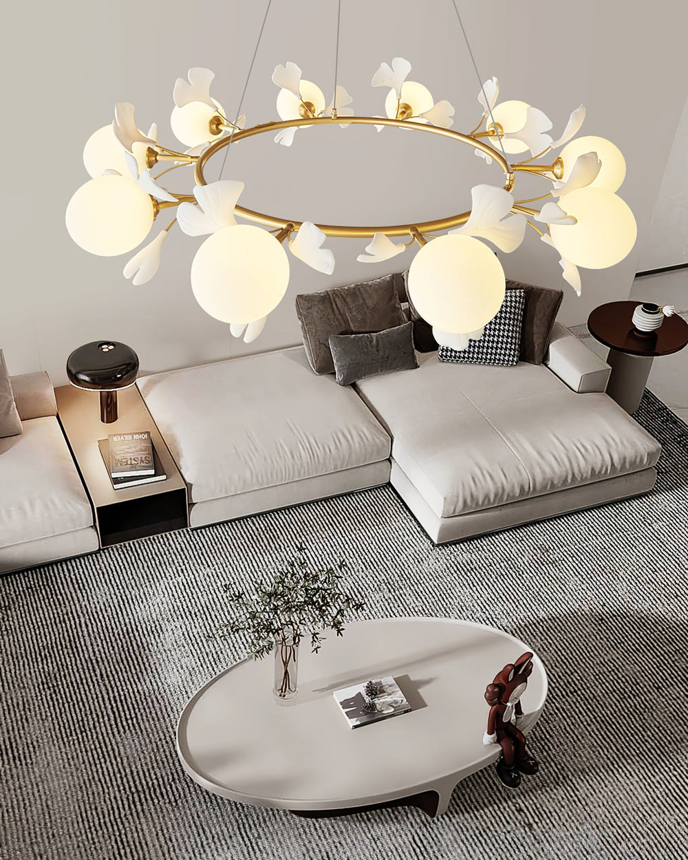 Evander Gingko Curated Mouth-Blown Frosted Glass