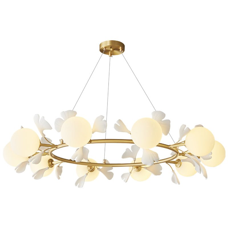 Evander Gingko Curated Mouth-Blown Frosted Glass – handcrafted surface texture