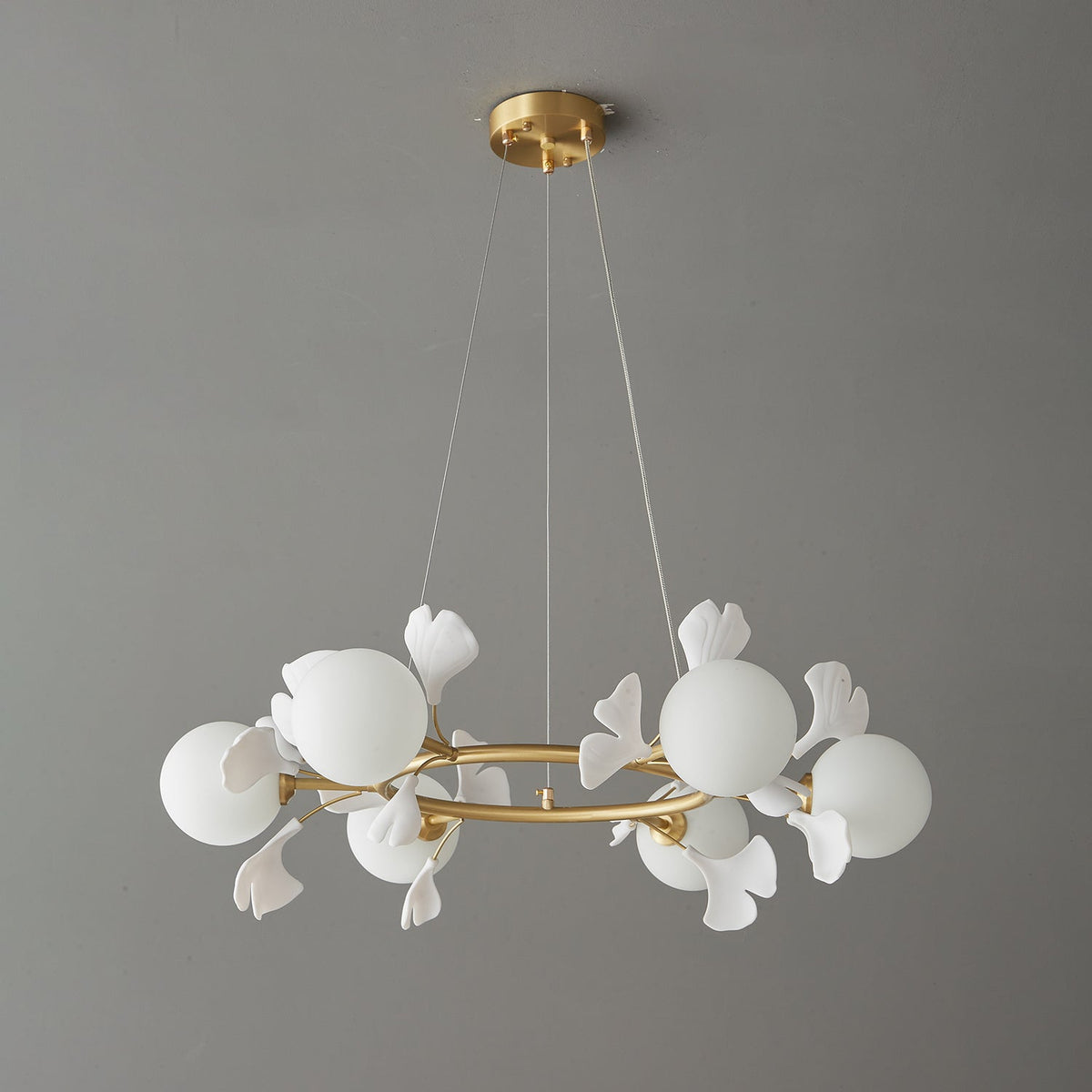 Evander Gingko Curated Mouth-Blown Frosted Glass – side angled contour profile