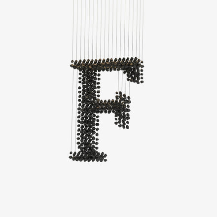 Charcoal Sculptural Chandelier (Model F)