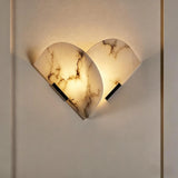 JINSHE Fan Shaped Alabaster Wall Sconce Wall Lamp - product image