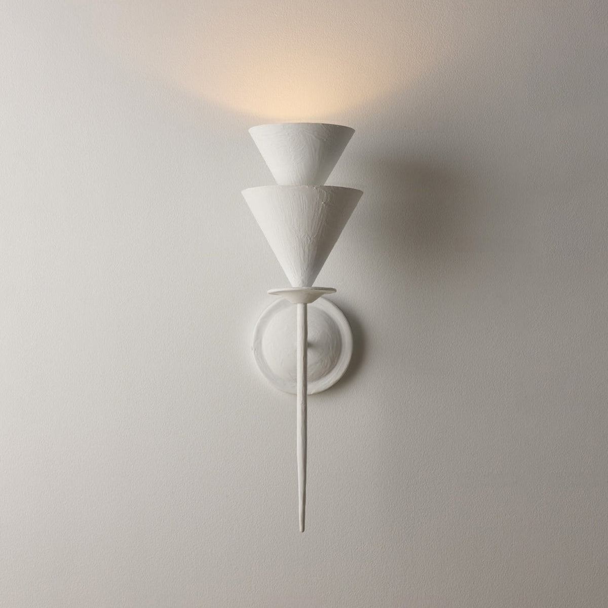 Fanoria Curated Iron & Glass Wall Sconce – dimensional scale reference