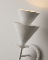 Fanoria Curated Iron & Glass Wall Sconce – unlit natural material contrast